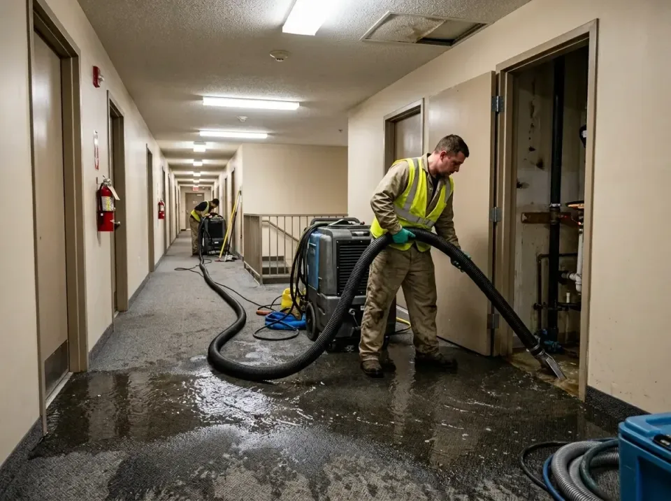 multi-unit-apartment-hallway-f-005 — frequently asked questions, Emergency Burst Pipe Water Extraction & Removal in Baxter,…